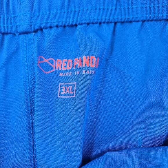 Red Panda Unisex Straight Leg Elastic Waist Drawstring Scrub Pant Royal Blue 3XL - Picture 5 of 10